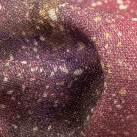 Linen and Rayon Woven - Pink, Purple and White Abstract - Hope Spotted Print - Mood Exclusive Wisteria Collection