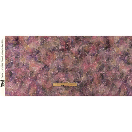 Linen and Rayon Woven - Pink, Purple and White Abstract - Hope Spotted Print - Mood Exclusive Wisteria Collection