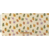 Linen and Rayon Woven - Purple, Yellow and Green Shopping Bags - Come Again Soon Print - Mood Exclusive Wisteria Collection