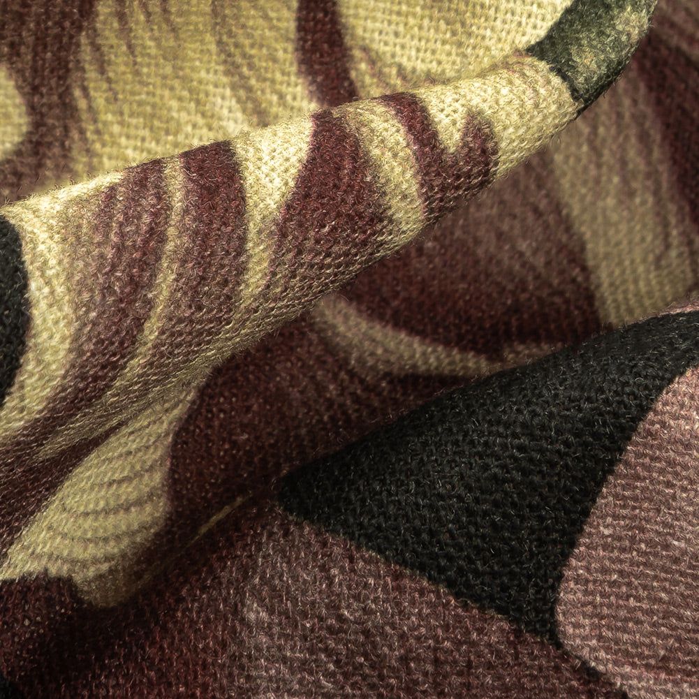 Linen and Rayon Woven - Black and Plum Floral - Vision of Romance Print - Mood Exclusive Wisteria Collection