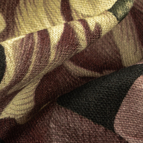 Linen and Rayon Woven - Black and Plum Floral - Vision of Romance Print - Mood Exclusive Wisteria Collection