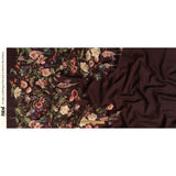 Linen and Rayon Woven - Deep Purple Floral - Baroque Bouquet Print - Mood Exclusive Wisteria Collection