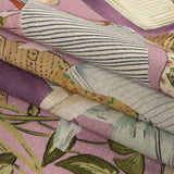 Linen and Rayon Woven - Lavender Clothes and Plants - Morning Memory Print - Mood Exclusive Wisteria Collection