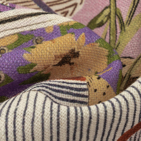 Linen and Rayon Woven - Lavender Clothes and Plants - Morning Memory Print - Mood Exclusive Wisteria Collection
