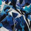 Linen and Rayon Woven - Blue Abstract - Tangled Up in Blue Print - Mood Exclusive Indigo Collection