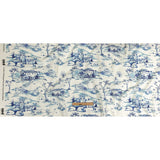 Linen and Rayon Woven - Blue and White Toile - Blue Period Print - Mood Exclusive Indigo Collection