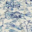 Linen and Rayon Woven - Blue and White Toile - Blue Period Print - Mood Exclusive Indigo Collection