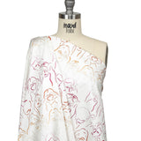 Stretch Cotton Sateen - Pink, White and Orange Faces and Hands - Language of Love Print - Mood Exclusive Pride Collection