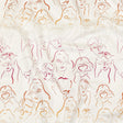 Stretch Cotton Sateen - Pink, White and Orange Faces and Hands - Language of Love Print - Mood Exclusive Pride Collection