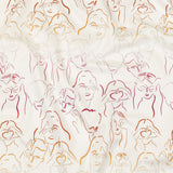 Stretch Cotton Sateen - Pink, White and Orange Faces and Hands - Language of Love Print - Mood Exclusive Pride Collection