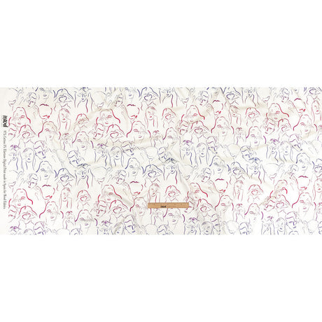 Stretch Cotton Sateen - Purple, Pink and Blue Faces and Hands - Language of Love Print - Mood Exclusive Pride Collection