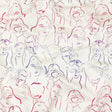 Stretch Cotton Sateen - Purple, Pink and Blue Faces and Hands - Language of Love Print - Mood Exclusive Pride Collection