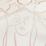 Stretch Cotton Sateen - Pink, White and Blue Faces and Hands - Language of Love Print - Mood Exclusive Pride Collection