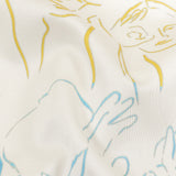 Stretch Cotton Sateen - Blue, Yellow and Pink Faces and Hands - Language of Love Print - Mood Exclusive Pride Collection