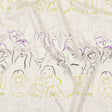 Stretch Cotton Sateen - Purple, Yellow and Black Faces and Hands - Language of Love Print - Mood Exclusive Pride Collection