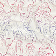 Linen and Rayon Woven - Purple, Pink and Blue Faces and Hands - Language of Love Print - Mood Exclusive Pride Collection