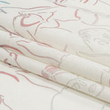 Linen and Rayon Woven - Pink, White and Blue Faces and Hands - Language of Love Print - Mood Exclusive Pride Collection