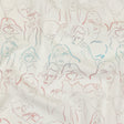 Linen and Rayon Woven - Pink, White and Blue Faces and Hands - Language of Love Print - Mood Exclusive Pride Collection