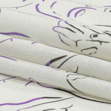 Linen and Rayon Woven - Purple, Yellow and Black Faces and Hands - Language of Love Print - Mood Exclusive Pride Collection