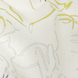Linen and Rayon Woven - Purple, Yellow and Black Faces and Hands - Language of Love Print - Mood Exclusive Pride Collection