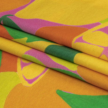 Rayon Challis - Citrus Fruits - Zest Friends Print - Mood Exclusive Citrus Collection