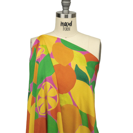Rayon Challis - Citrus Fruits - Zest Friends Print - Mood Exclusive Citrus Collection