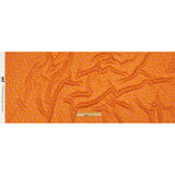 Rayon Challis - Orange and Pink Dot Lines - Spot of Sunshine Print - Mood Exclusive Citrus Collection