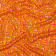 Rayon Challis - Orange and Pink Dot Lines - Spot of Sunshine Print - Mood Exclusive Citrus Collection