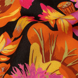 Rayon Challis - Black, Pink and Yellow Floral - Tangerine Dreams Print - Mood Exclusive Citrus Collection