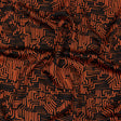 Rayon Challis - Black and Orange Geometric Lines - Ci-Trust the Process Print - Mood Exclusive Citrus Collection
