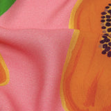 Rayon Challis - Pink Papayas - Snack Time Print - Mood Exclusive Citrus Collection