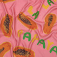 Rayon Challis - Pink Papayas - Snack Time Print - Mood Exclusive Citrus Collection