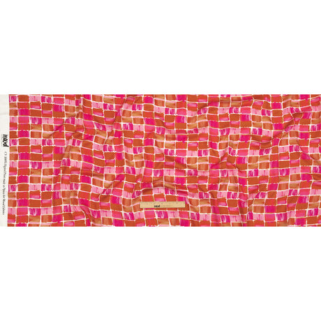 Rayon Challis - Pink Painted Squares - Swatch Me Print - Mood Exclusive Citrus Collection