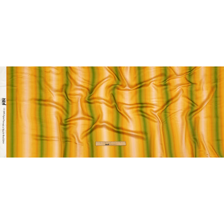 Rayon Challis - Green and Yellow Gradient Stripes - Marmalade Parade Print - Mood Exclusive Citrus Collection