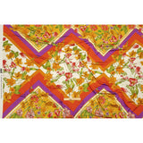 Rayon Challis - Orange and Pink Floral - Golden Garden Print - Mood Exclusive Citrus Collection