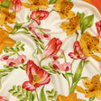 Rayon Challis - Orange and Pink Floral - Golden Garden Print - Mood Exclusive Citrus Collection