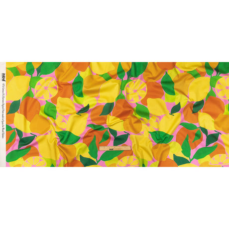 Stretch Cotton Sateen - Citrus Fruits - Zest Friends Print - Mood Exclusive Citrus Collection