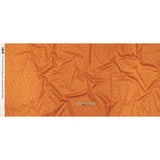 Stretch Cotton Sateen - Orange and Pink Dot Lines - Spot of Sunshine Print - Mood Exclusive Citrus Collection