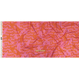 Stretch Cotton Sateen - Orange and Pink Geometric - Orange You Glad Print - Mood Exclusive Citrus Collection