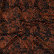 Stretch Cotton Sateen - Black and Orange Geometric Lines - Ci-Trust the Process Print - Mood Exclusive Citrus Collection