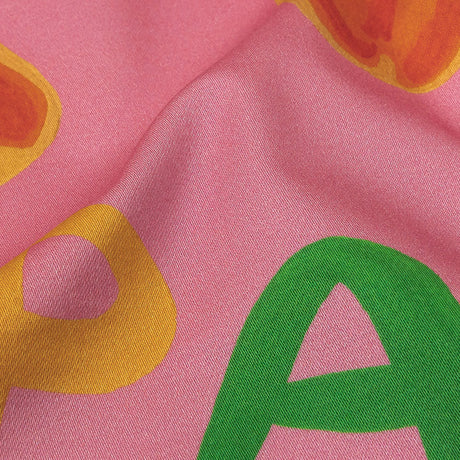 Stretch Cotton Sateen - Pink Papayas - Snack Time Print - Mood Exclusive Citrus Collection
