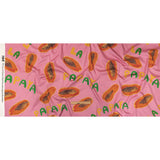 Stretch Cotton Sateen - Pink Papayas - Snack Time Print - Mood Exclusive Citrus Collection