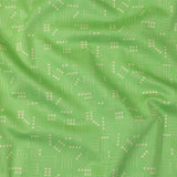 Stretch Cotton Sateen - Green Circuit Board Dots - Circuit Breaker Print - Mood Exclusive Citrus Collection