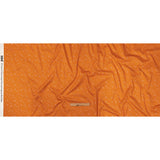 Stretch Cotton Sateen - Orange Circuit Board Dots - Circuit Breaker Print - Mood Exclusive Citrus Collection