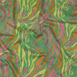 Stretch Cotton Sateen - Green and Pink Tiger Stripes - Rainforest Refreshment Print - Mood Exclusive Citrus Collection