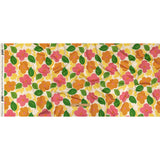 Stretch Cotton Sateen - Pink and Orange Simplistic Floral - Chalk Party Print - Mood Exclusive Citrus Collection