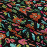 Stretch Cotton Sateen - Pink, Blue and Black Floral - Confetti Fete Print - Mood Exclusive Citrus Collection