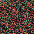 Stretch Cotton Sateen - Pink, Blue and Black Floral - Confetti Fete Print - Mood Exclusive Citrus Collection