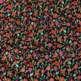 Stretch Cotton Sateen - Pink, Blue and Black Floral - Confetti Fete Print - Mood Exclusive Citrus Collection