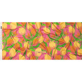 Stretch Cotton Sateen - Pink and Orange Tulips - Keukenhof Print - Mood Exclusive Citrus Collection